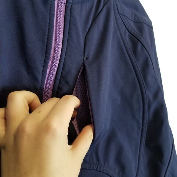 Double Diamond Women's Soft Shell Zip Front Jacket Purple Size M Medium - Picture 4 of 9